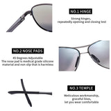 Aviator Sunglasses  Aluminum Polarized Vintage Sun Glasses for Men Women UV 400 Protection