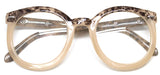 Classic Round Horn Rimmed Eye Glasses Clear Lens Oval Non Prescription Frame