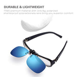 Polarized Clip-on Flip up Plastic Sunglasses Lenses Glasses Outdoor Driving Fishing Cycling