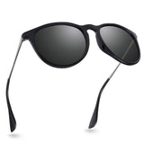Polarized Sunglasses for Women Vintage Retro Round Mirrored Lens