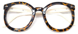 Classic Round Horn Rimmed Eye Glasses Clear Lens Oval Non Prescription Frame