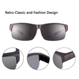 Over Glasses Sunglasses Fit over Prescription Glasses for Women & Men with Polarized Mirrored Lens