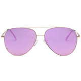 Aviator Sunglasses Unisex Flat Lens Mirrored Metal Classic Shades DSR003