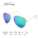 Classic Large Metal Frame Mirror Lens Aviator Sunglasses with Gift Box