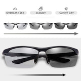 Unisex Photochromic Polarized Sunglasses For Men Women Sports Fishing Driver Metal Sunglasses