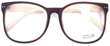 Oversized Big Round Horn Rimmed Eye Glasses Clear Lens Oval Frame Non Prescription