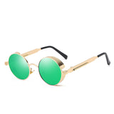 Gothic Hippie Retro Round Circle Frame Cyber Polarized Steampunk Sunglasses