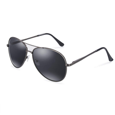 Aviator Polarized Metal Sunglasses 100% UV Protection Square Retro Driving Polarized Sun Glasses
