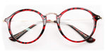 V.W.E. Vintage Inspired Metal Bridge Round Oval Clear Lens Eye Glasses