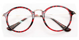 V.W.E. Vintage Inspired Metal Bridge Round Oval Clear Lens Eye Glasses
