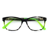 Fashionable Flexible Rectangular Acetate Frame clear glasses With Spring Hinge For Women and Men