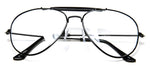 Aviator Clear Lens Glasses Eyeglasses Metal Frame