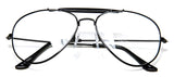 Aviator Clear Lens Glasses Eyeglasses Metal Frame