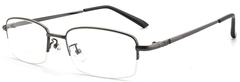 Titanium Semi-rimless Prescription Eyeglasses Frame Clear Lens
