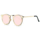 Polarized Round Sunglasses for Men Vintage Cat Eye Designer