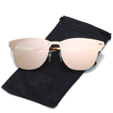 Clubmaster Classic Unisex Sunglasses Futuristic Integral Rimless Lens LK1738