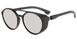 Aviator Round Sunglasses for Men and Women Steampunk Style Inspired Designed PC Frame