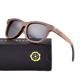 Polarized Wood Sunglasses Mens Womens Black Walnut Wooden Frame