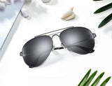 Premium Classic Men's Aviator Polarized Sunglasses Double Bridge Metal Frame- UV 400 100% UV Protection