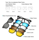 Magnetic 5Pcs Polarized Clip-on Sunglasses for Night Driving