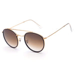 Retro Round Sunglasses Metal Frame Glass Circle Lens Men Women 3647 Vintage Style
