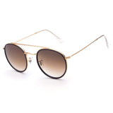 Retro Round Sunglasses Metal Frame Glass Circle Lens Men Women 3647 Vintage Style