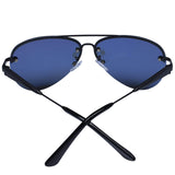 Premium Military Style Rimless Classic Aviator Sunglasses for Men - Driving Sunglasses, Polarized, 100% UV protection