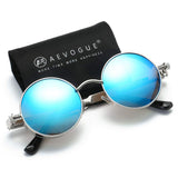 Polarized Sunglasses Steampunk Round Lens Metal Frame Unisex Glasses AE0519