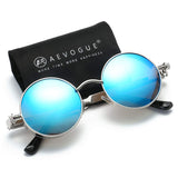 Polarized Sunglasses Steampunk Round Lens Metal Frame Unisex Glasses AE0519