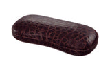 Hard Bodied Croco Style Eyeglass Case Holder | Fits Medium to Large Frames | Black