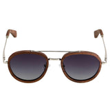 Aviator Wood Sunglasses With Polarized Lens 100% UV400 Protection