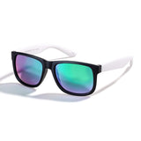 Vintage Mirrored Polarized Sunglasses For Men TPE Square Frame With 100%UVA/UVB Protection Eyewear