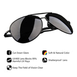 Day Night Vision Sunglasses Glasses Anti-glare Driving Eyewear Polarized Lens Unbreakable Frame Metal Driver Glasses
