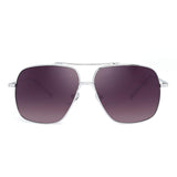Oversize Aviator Sunglasses Gradient Clear Lens Pilot Metal Eyeglasses Men Women