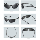 Men's Driving Polarized Sunglasses for Men Al-Mg Metal Frame Ultra Light PA03