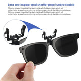 Clip-on Sunglasses Unisex Polarized Frameless Lens Flip Up Clip on Sunglasses Eyeglass,1-Piece clip on glasses