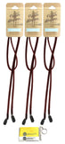 Eyeglass Retainer, Sunglass Holder | Leather Retainer | Black and Brown, 2pk mix | w/Microfiber Cloth & Screwdriver
