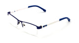 Men Half Rimless Rectangular Non-prescription Glasses Frame Clear Lens Eyeglasses TR90