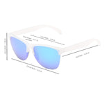 Unisex Semi Rimless Sunglasses Polarized Color Mirror Retro Glasses