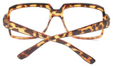 Oversized Square Thick Horn Rimmed Eyeglasses Vintage Inspired Geek Clear Lens