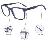 Kirka Men Optical Eyewear Non-prescription Eyeglasses Frame with Clear Lenses 52 mm