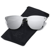 Clubmaster Classic Unisex Sunglasses Futuristic Integral Rimless Lens LK1738