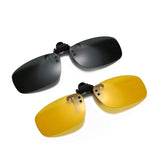 Polarized Clip-on Flip Up Metal Clip Rimless Sunglasses for Prescription Glasses