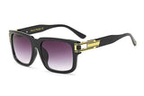 Square Aviator Large Fashion Sunglasses For Men Women Goggle Alloy Frame Glasses