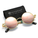 Polarized Sunglasses Steampunk Round Lens Metal Frame Unisex Glasses AE0519