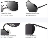 Polarized Aviator Sunglasses for Men Women Metal Frame Oval Lens UV Protection