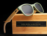 Unisex Handmade Bamboo Wayfarer Sunglasses UV400 HD Polarized Wooden Retro Color Frame Glasses