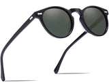 Vintage Round Polarized Sunglasses for Men, 100% UV400 Protection CA5288L