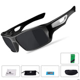 Sports Polarized Sunglasses with UV Protection Full Frame Goggles Black