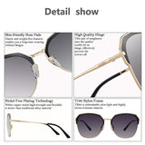 Semi Rimless Polarized Sunglasses for women Metal&TR90 Frame TAC JE0016